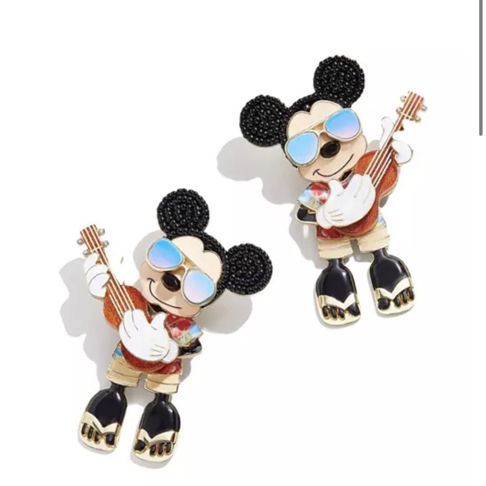 BaubleBar Disney Mickey Mouse Ukulele Drop Earrings New